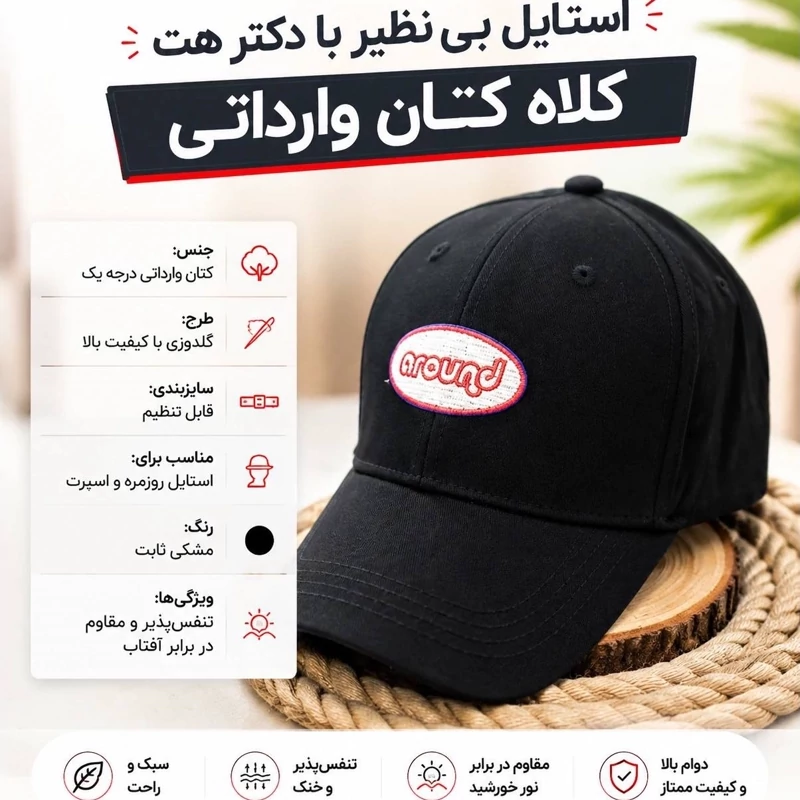 کلاه نقابدار بیسبالی مدل around