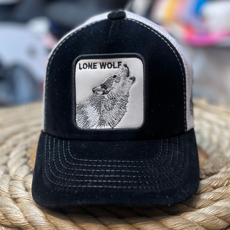 کلاه گورین جلو مخمل پشت تور مدل Alone Wolf