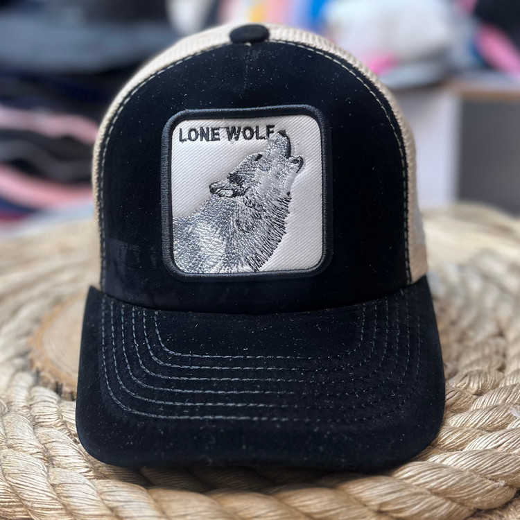 کلاه گورین جلو مخمل پشت تور مدل Alone Wolf