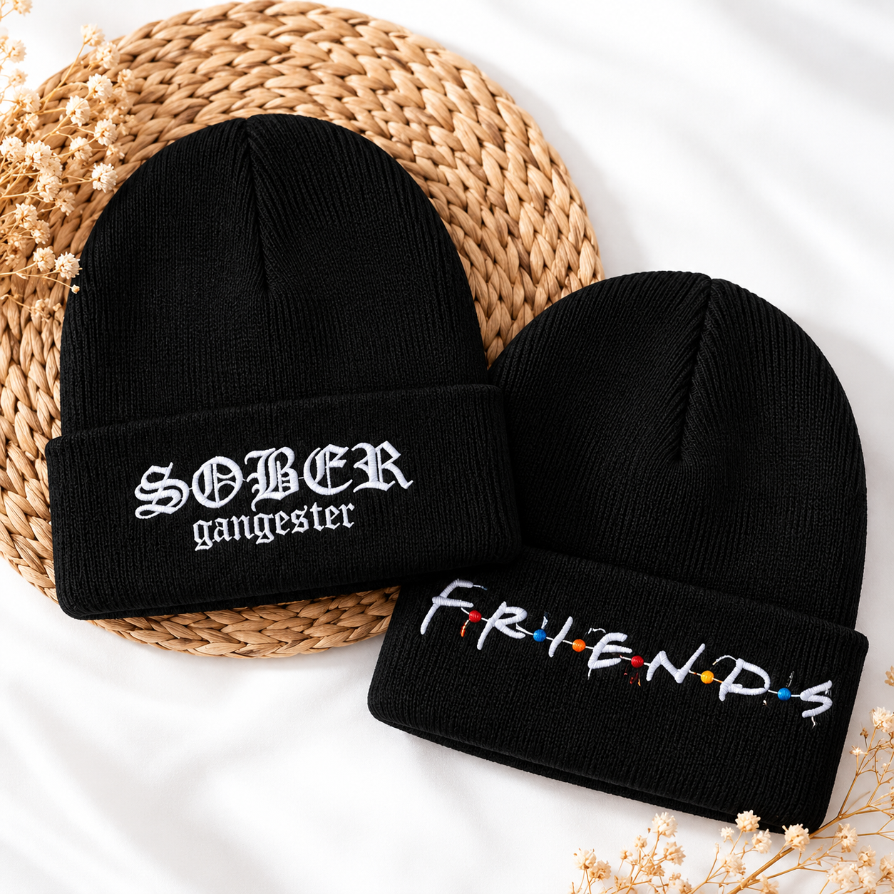 کلاه بافت اسپرت و یونیسکس مدل  Friends و Sober | مناسب زنانه و مردانه